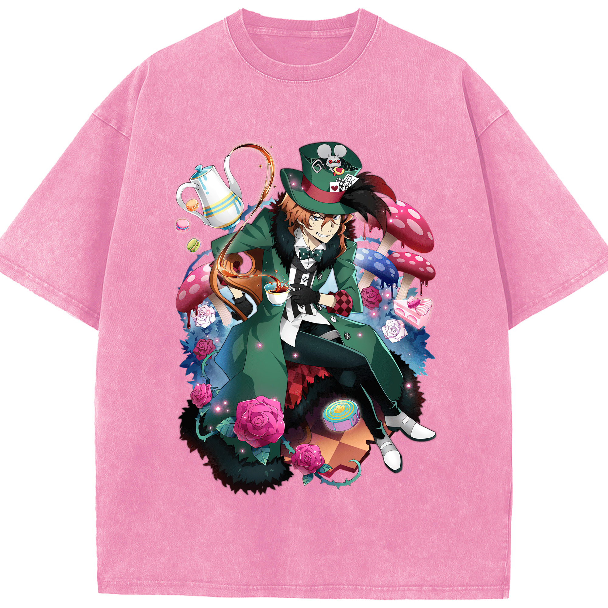 （画像用） 文豪ストレイドッグス Bungo Stray Dogs 綿100% ヴィンテージ風 半袖Tシャツ（フロントプリント）